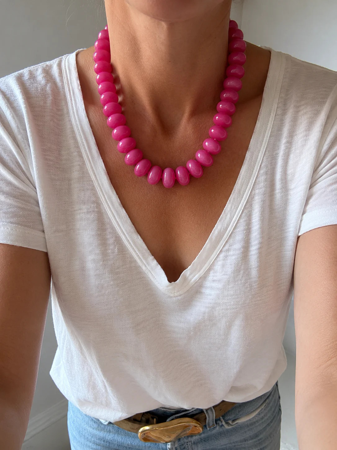 Hot Pink Statement Necklace | Erin McDermott Jewelry