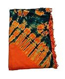 Orange and Green Masai Maasai Tie Dye Sarong Shawl Leso Shuka Beach Wrap Cover Up | Amazon (US)