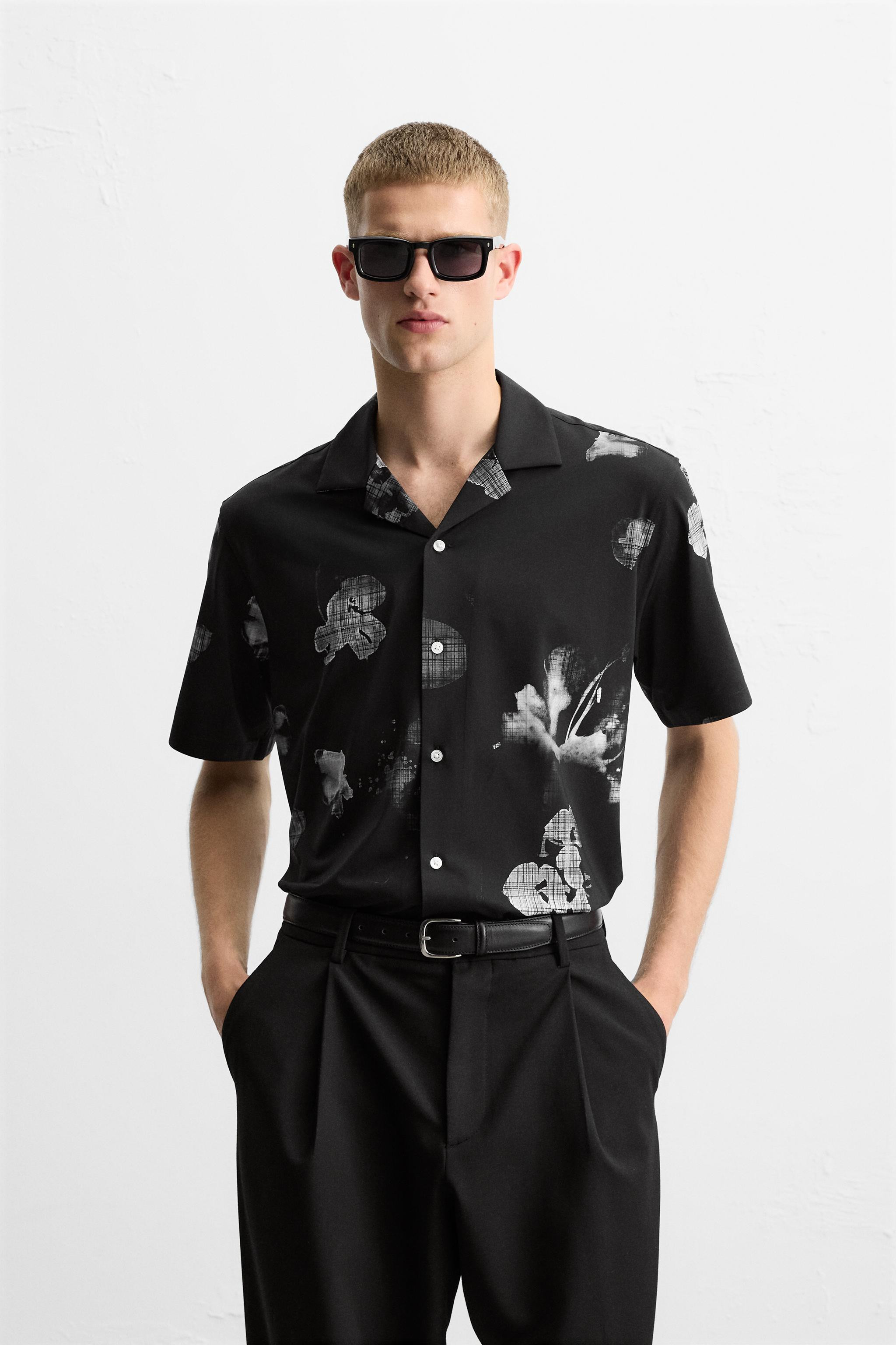 FLORAL PRINT STRETCH SHIRT | Zara US
