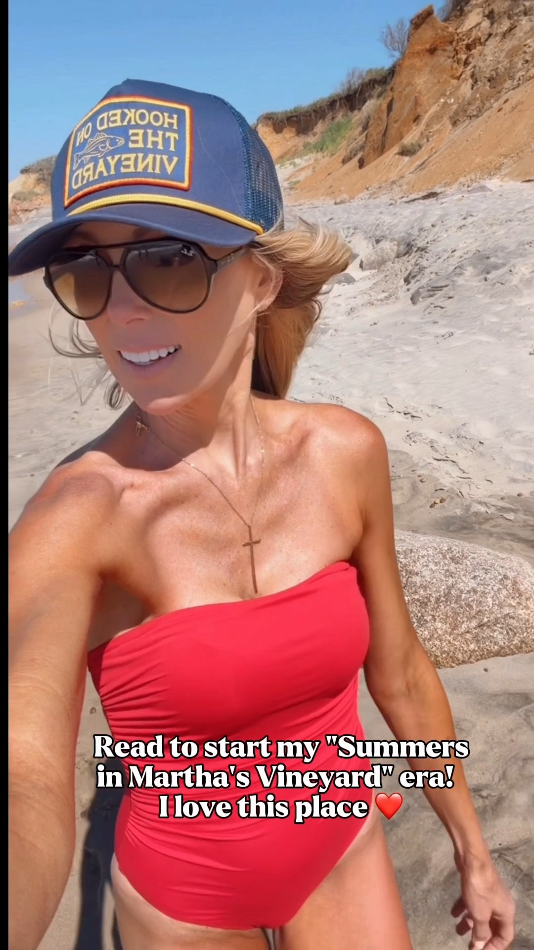 Fell in love with this suit in the Martha's Vineyard Vineyard Vines... and love it even more at the beah! It does have a strap if needed. I got an XS. 

I think the har is exclusive to their MV store.

#LTKSwim #LTKTravel #LTKOver40