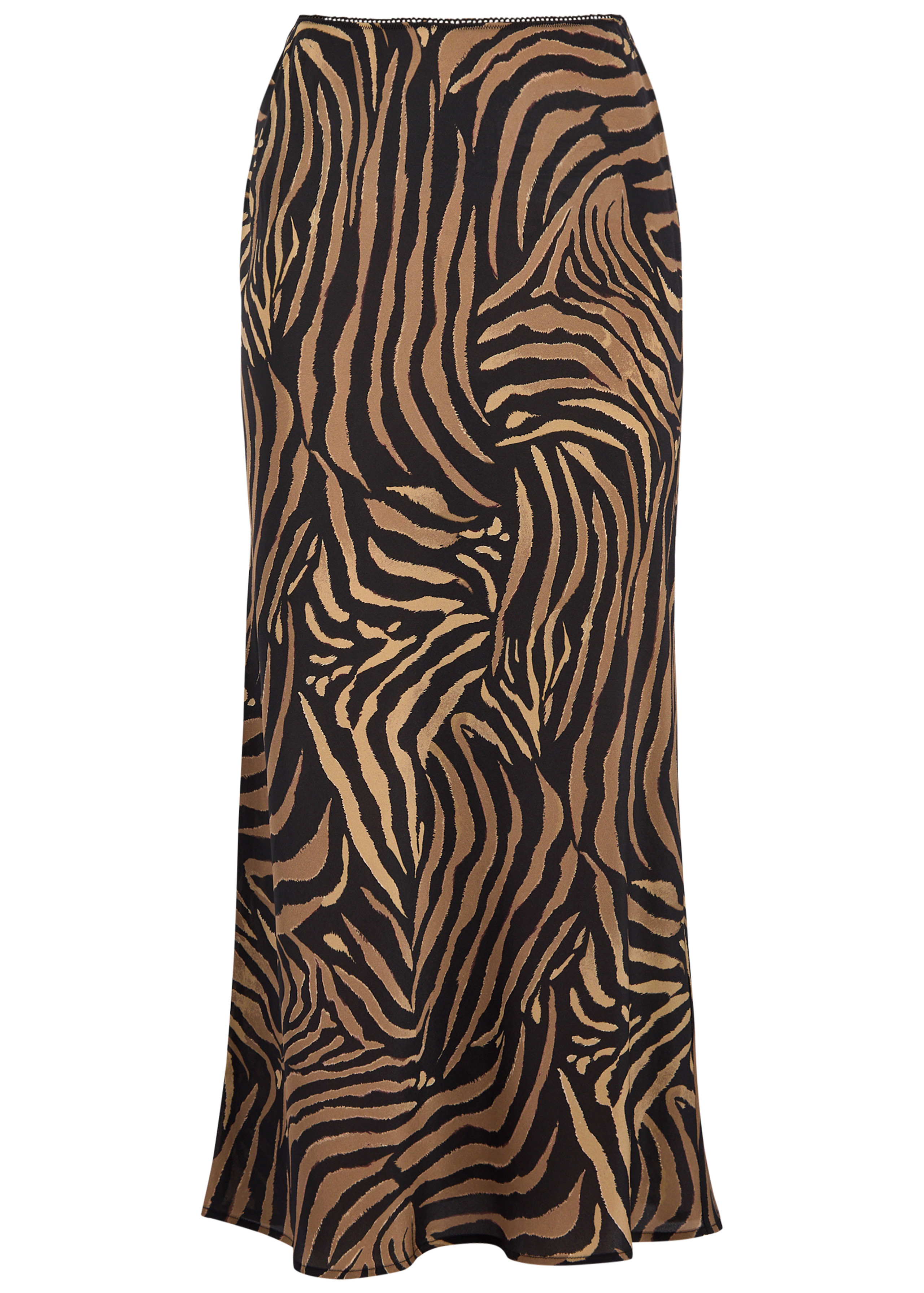 Ardith tiger-print silk midi slip skirt | Harvey Nichols