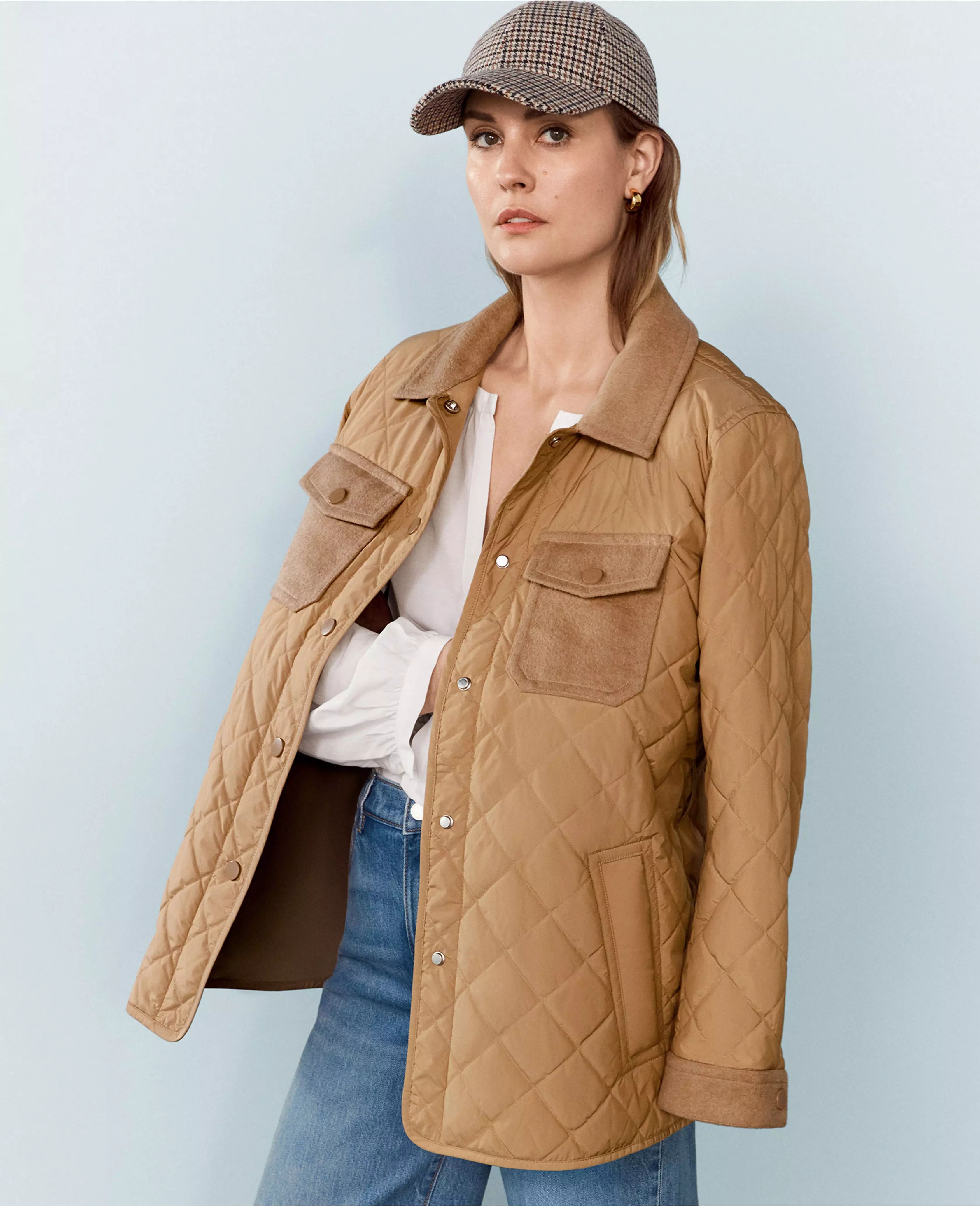 Weekend Quilted Mixed Media Field Jacket | Ann Taylor (US)