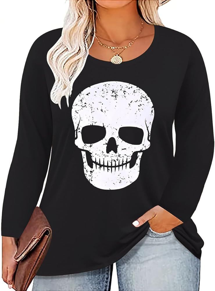 RITERA Plus Size Top for Womens Long Sleeve Shirt Casual Loose Tunic Fall Blouse 2022 XL-5XL | Amazon (US)