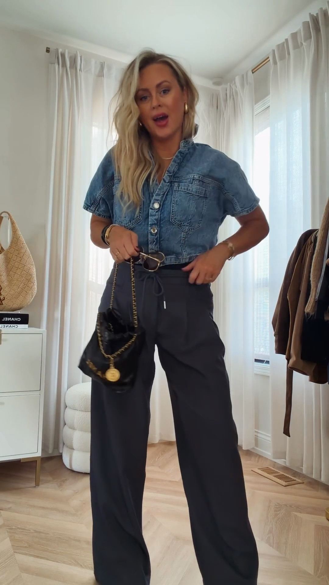 Ladies night OOTN✨🫶🏻🥂!
Small in both. 

Date night. Trousers. Work outfit. Workwear.

#LTKSeasonal #LTKWorkwear #LTKgrwm