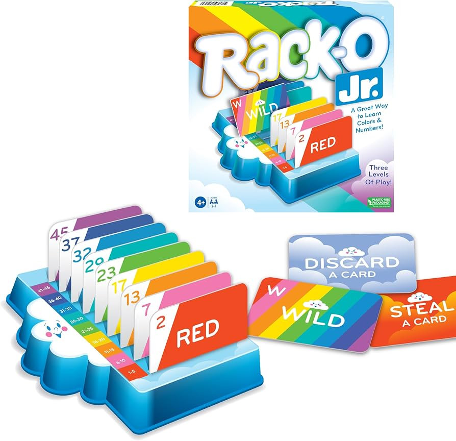 Winning Moves Rack-O Jr Games USA, Children's Edition of The Game of Rack-O for 2 to 4 Players, A... | Amazon (US)