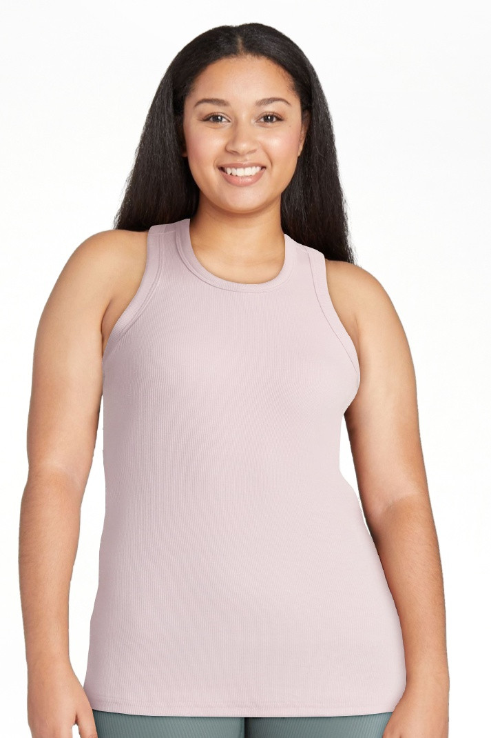 Avia Women's Cotton Ribbed Tank Top with Shelf Bra, Sizes XS-XXXL | Walmart (US)