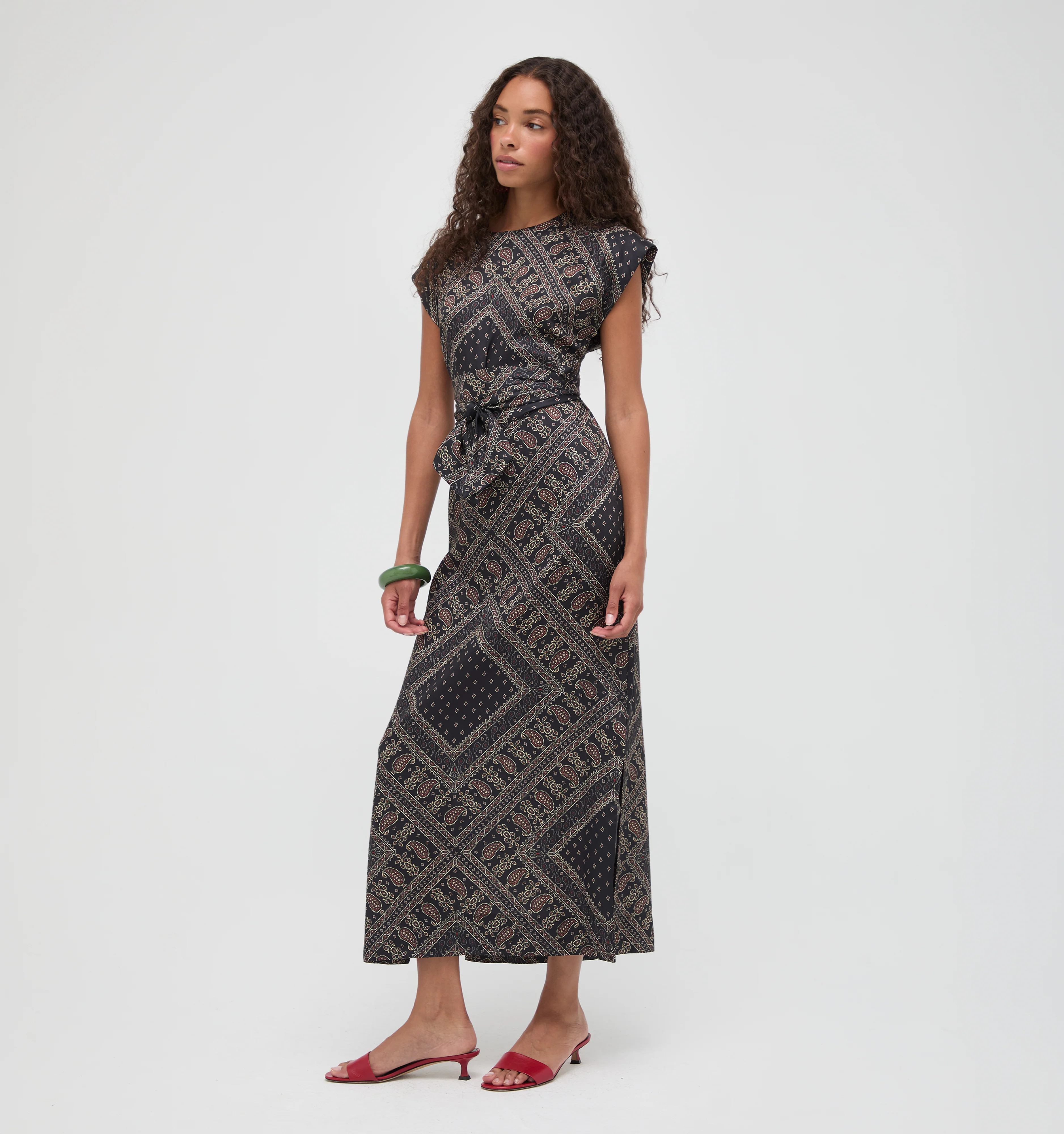 The Dris Dress - Carnaby Scarf Black Carnaby Scarf Black / L | Hill House Home US
