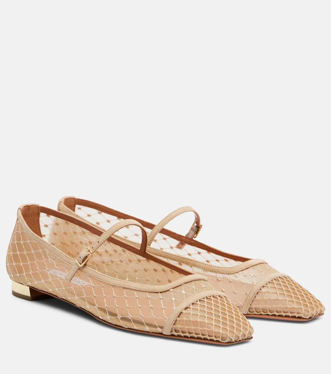 Juliette suede-trimmed Mary Jane flats | Mytheresa (US/CA)