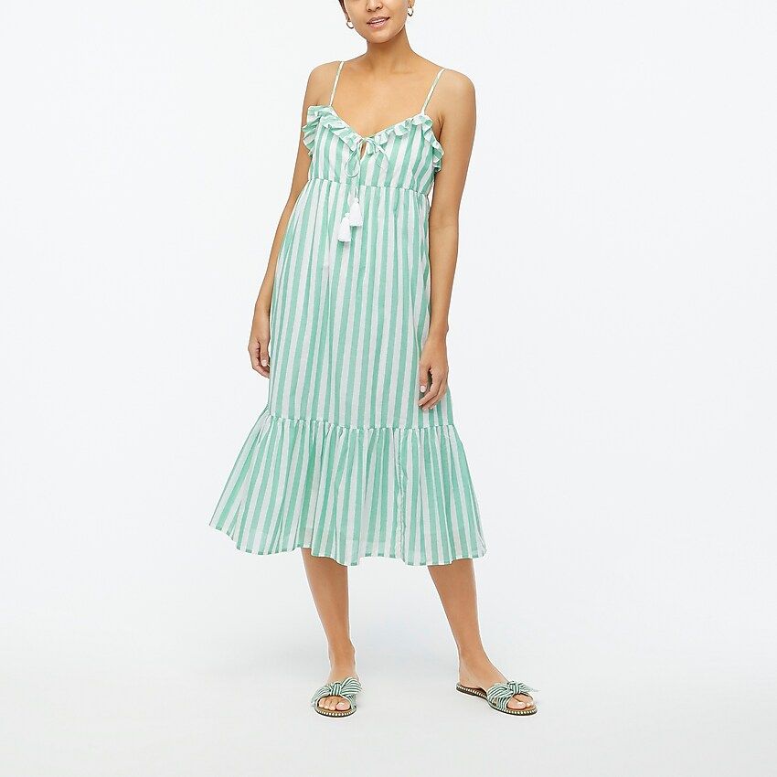 Ruffle tiered maxi cover-up dress | J.Crew Factory