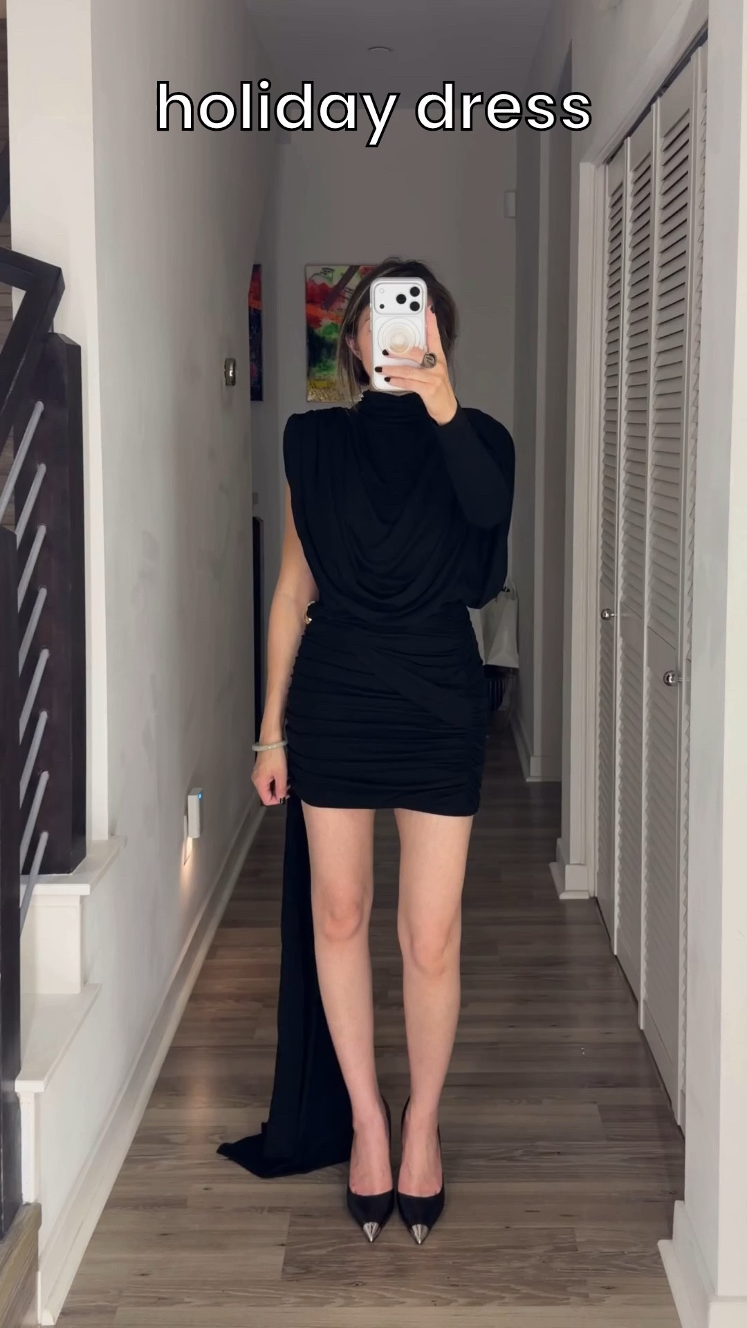 This little black dress is such a moment 🖤 I love the cutout. The draping and ruching is flattering plus the long drapey shoulder moment is such a vibe and so chic. Would make the perfect dress for holiday, weddings and NYE. 

Little black dress, LBD, mini dress, holiday dress, party dress, wedding guest dress, NYE outfit, NYE dress, The Stylizt 



#LTKHoliday #LTKootd #LTKWedding