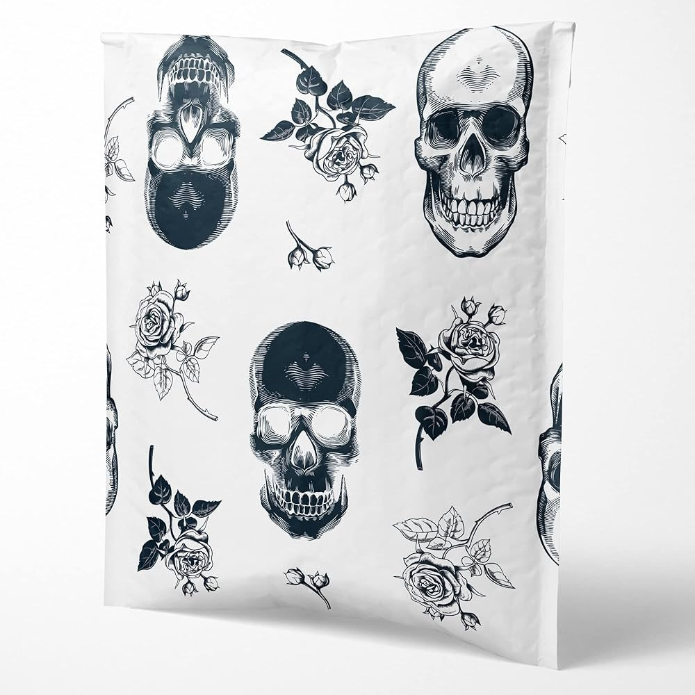 Package Mint Bubble Mailers 6.5x9 Inch 25Pack Skull Print Cute Padded Envelope Decorative Shippin... | Amazon (US)