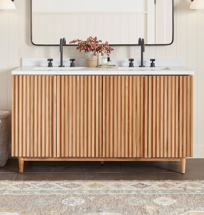 Willow 60" Teak Double Vanity | Rejuvenation