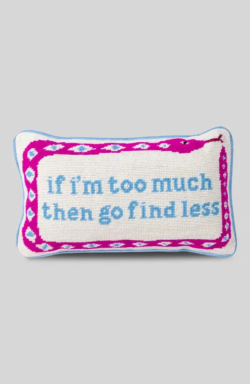 Furbish Go Find Less Needlepoint Pillow in Blue at Nordstrom | Nordstrom