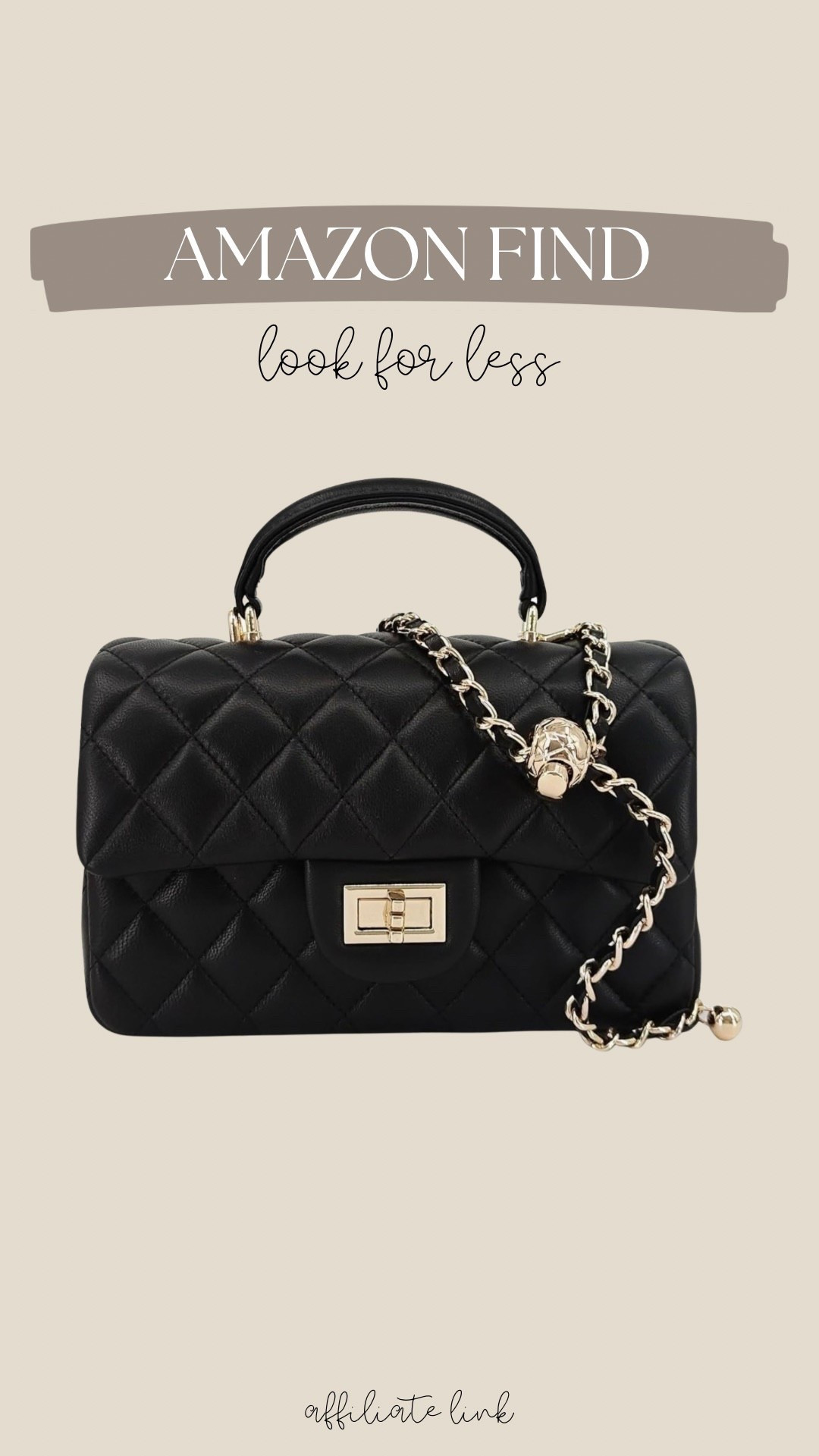 Amazon find designer look for less handbag! 

Evening bag, designer inspired, black top handle bag 

#LTKSeasonal #LTKootd #LTKBeauty
