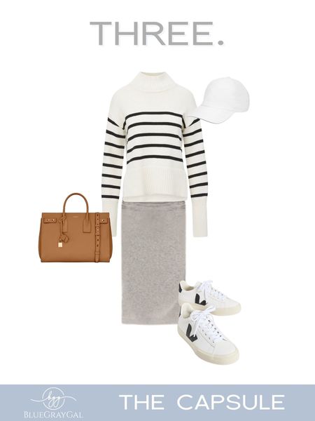 Wardrobe basics with stripe tee, maxi dress and Veja sneakers. What to pack for a quick weekend trip  

#LTKtravel #LTKunder100 #LTKstyletip