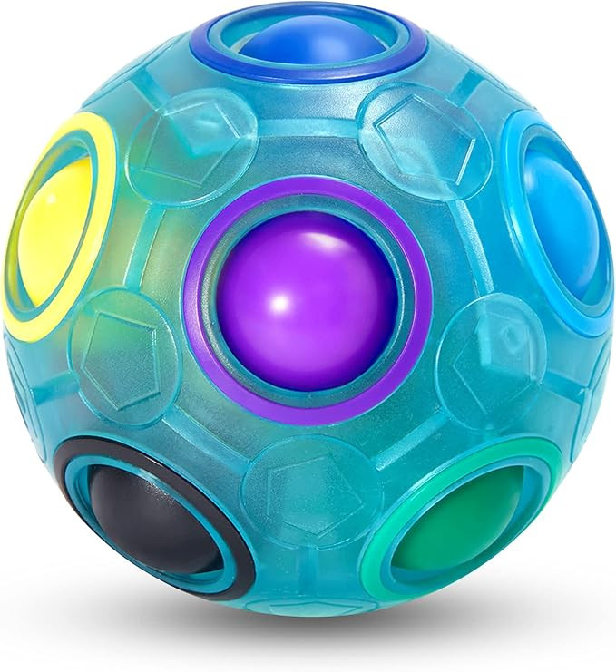 Vdealen Magic Rainbow Puzzle Ball, Fidget Ball Puzzle Brain Teaser Fidget Toy for Boys & Girls- B... | Amazon (US)