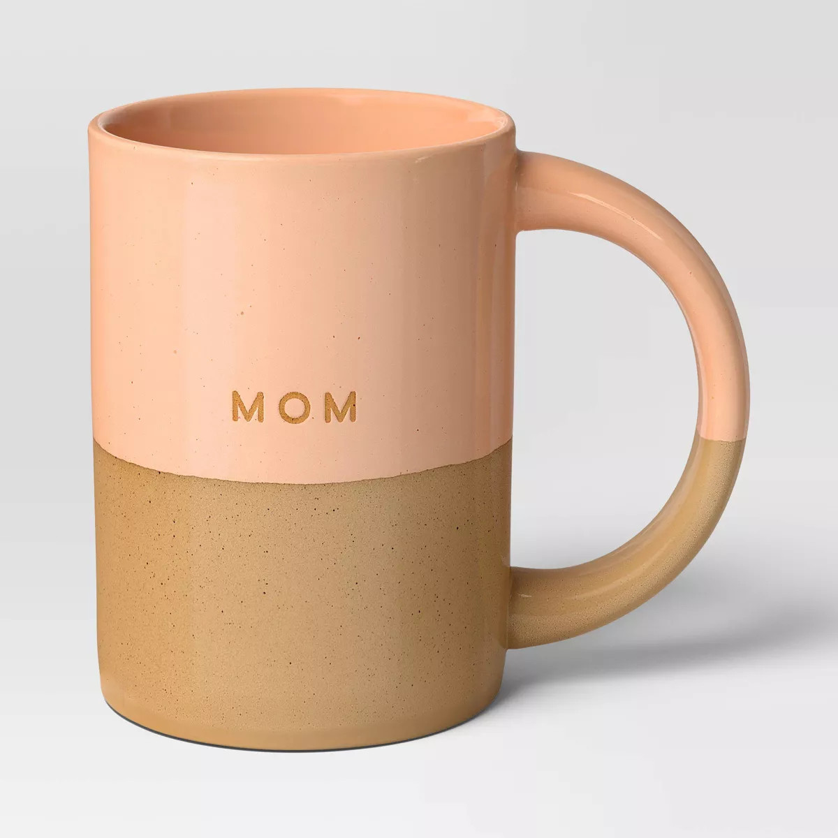 14oz Stoneware Mom Dipped Clay Mugs Peach - Room Essentials™ | Target