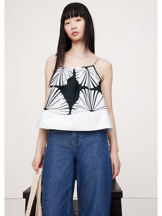 Color-Block Cotton Poplin Tank | Banana Republic (US)