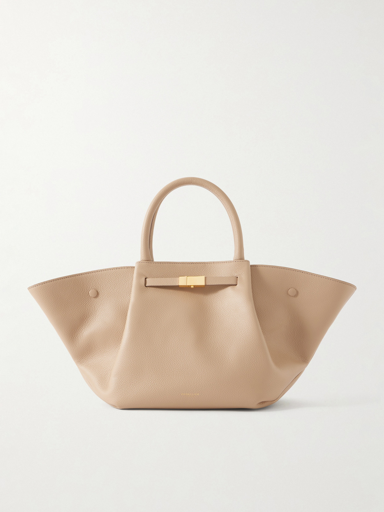DeMellier - The New York Midi Textured Leather Tote - Beige | NET-A-PORTER (UK & EU)