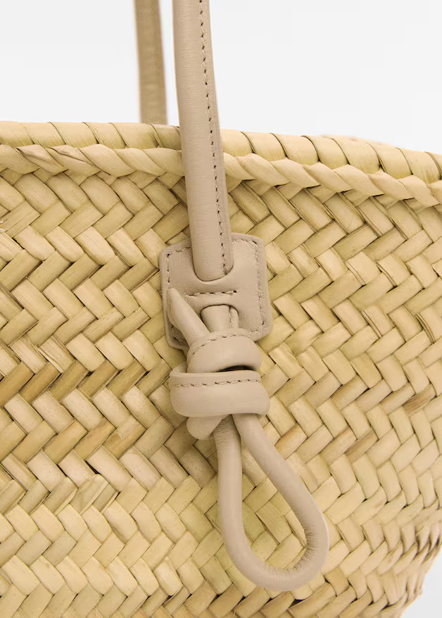 Natural fibre carrycot bag -  Women | Mango USA | MANGO (US)