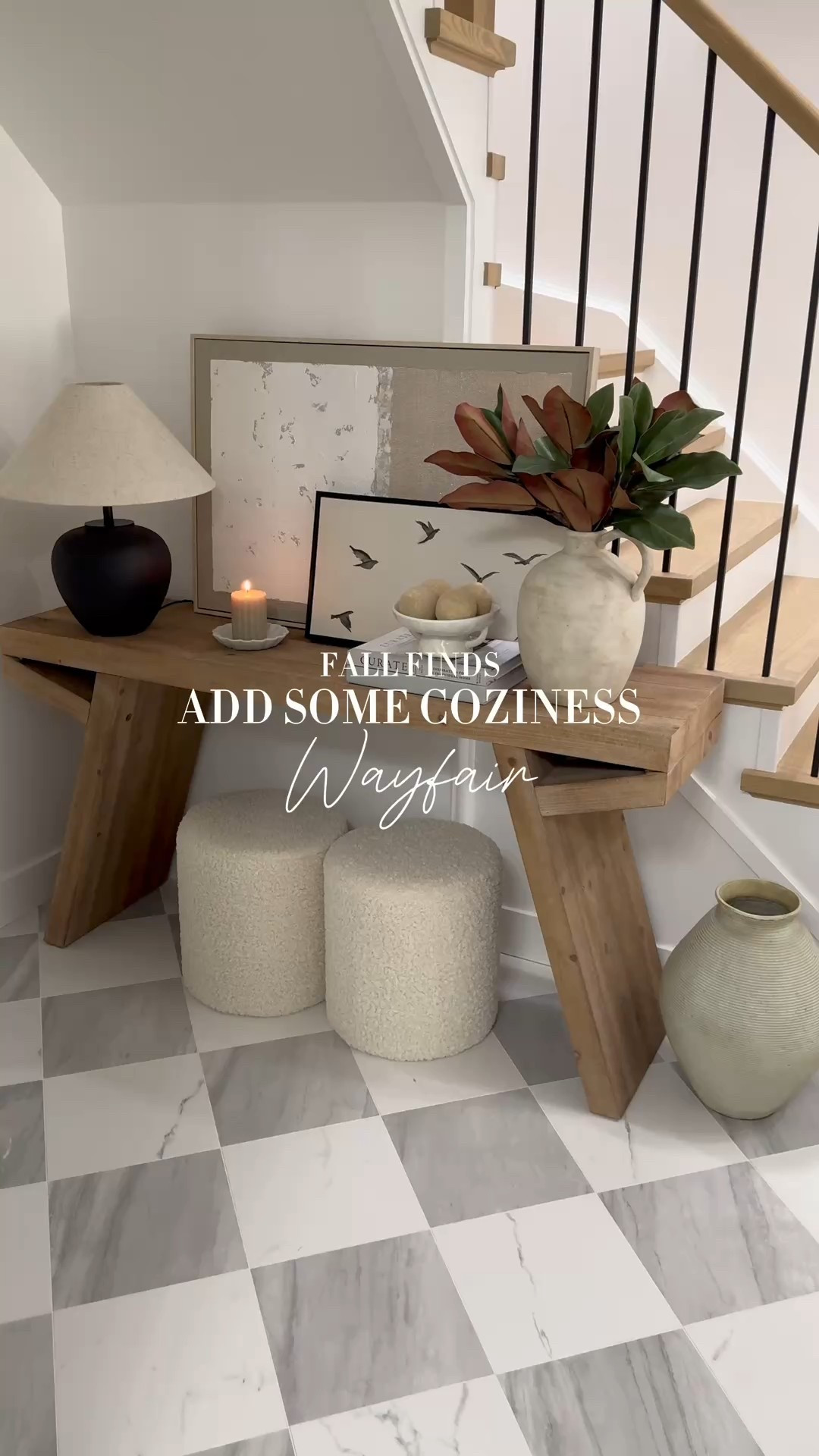 Add some coziness with these fall finds from @wayfair

#wayfair #wayfairpartner #fallfinds #consoletable #fallstyling #cozyhome #falldecor #homedecor #neutralhome

#LTKSeasonal #LTKHome