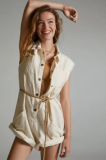Pilcro Mechanic Romper | Anthropologie (US)