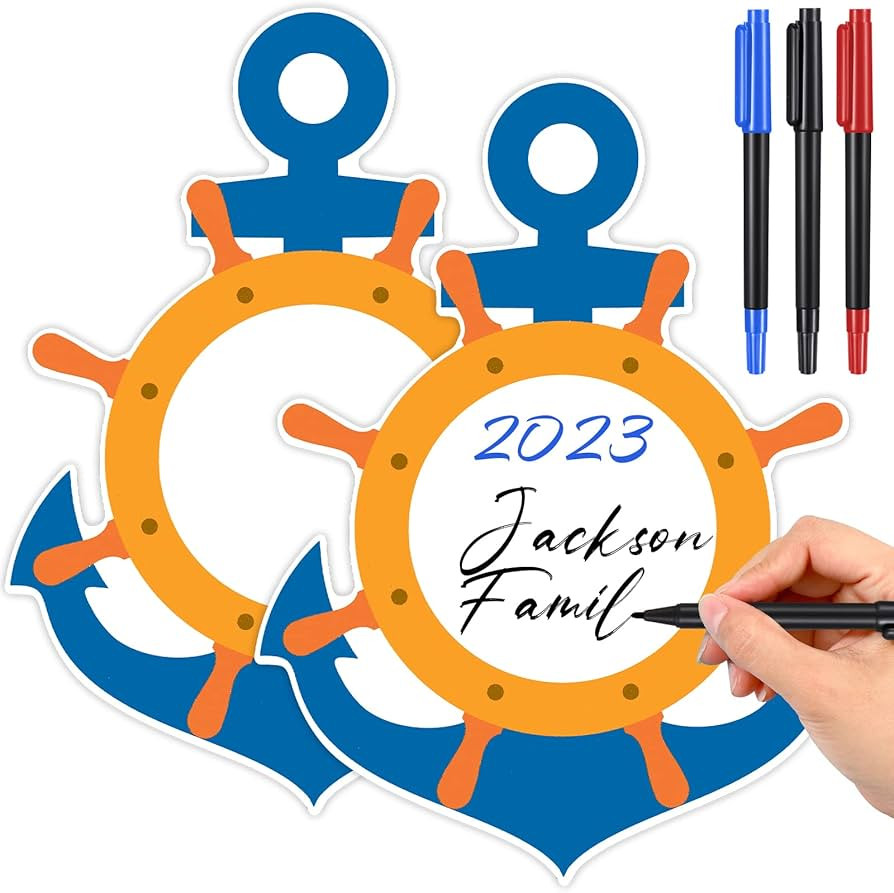 Sabary 2 Pcs Cruise Door Magnets for Cruise Ship Door Decorations Magnetic with 3 Pcs Paint Pens ... | Amazon (US)