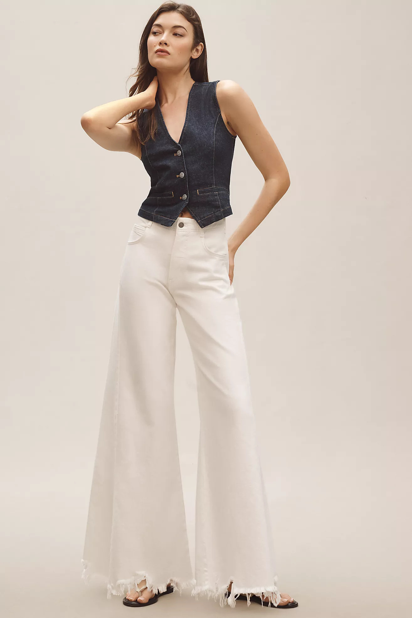 The Adi Mid-Rise Flare Jeans by Pilcro | Anthropologie (US)