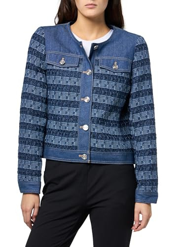 KARL LAGERFELD Paris Women's Jacket, Blue Aura/French Blue Multi, Small | Amazon (US)