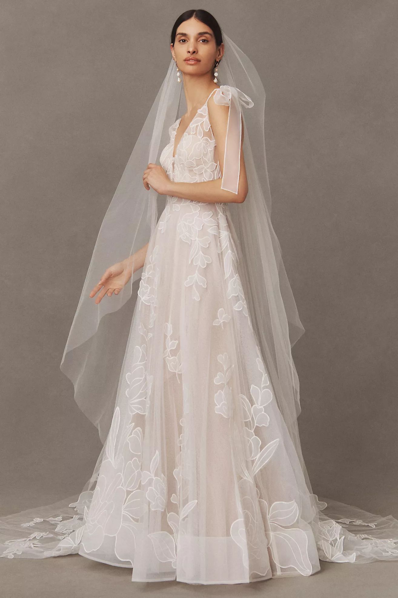 Willowby by Watters Drizzle Floral Wedding Gown | Anthropologie (US)