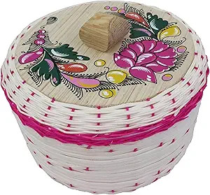 Leos Imports Authentic Mexican Tortilla Basket - Unicel Foam & Palm Straw Holder Tortillera | Amazon (US)