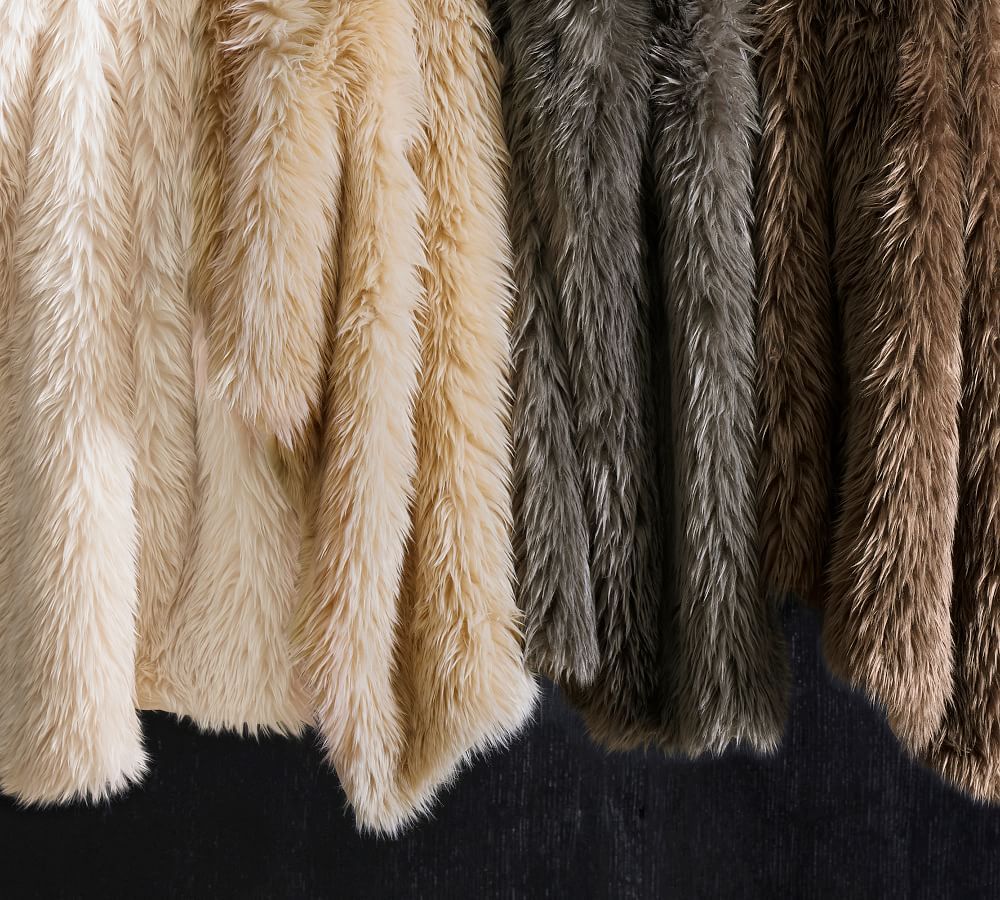 Luxe Faux Fur Throw | Pottery Barn (US)