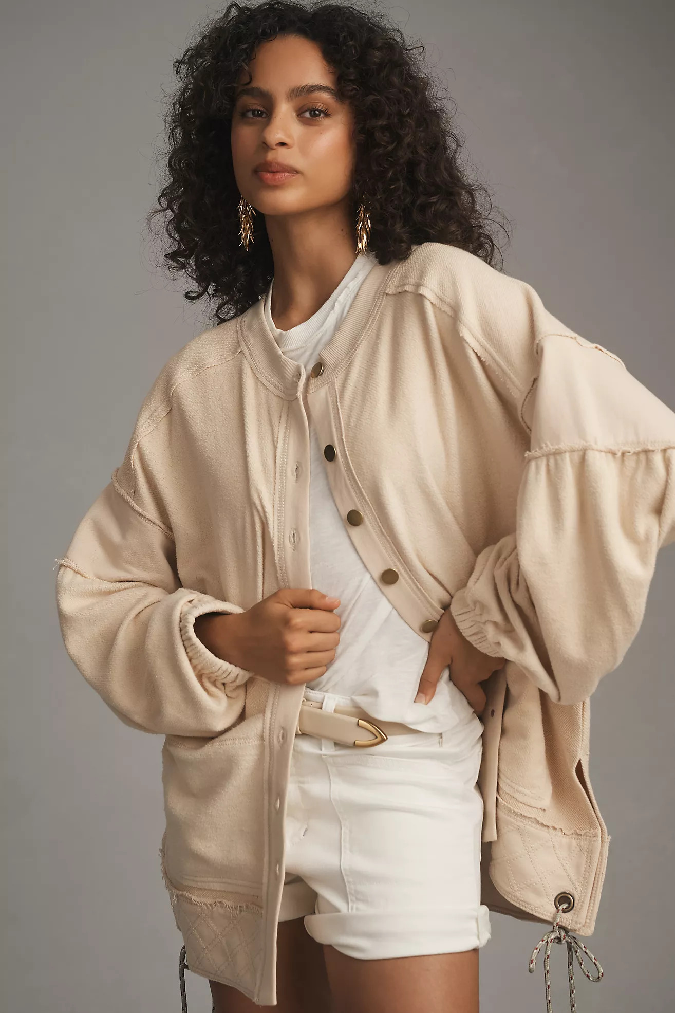 Pilcro Button-Front Shacket | Anthropologie (US)