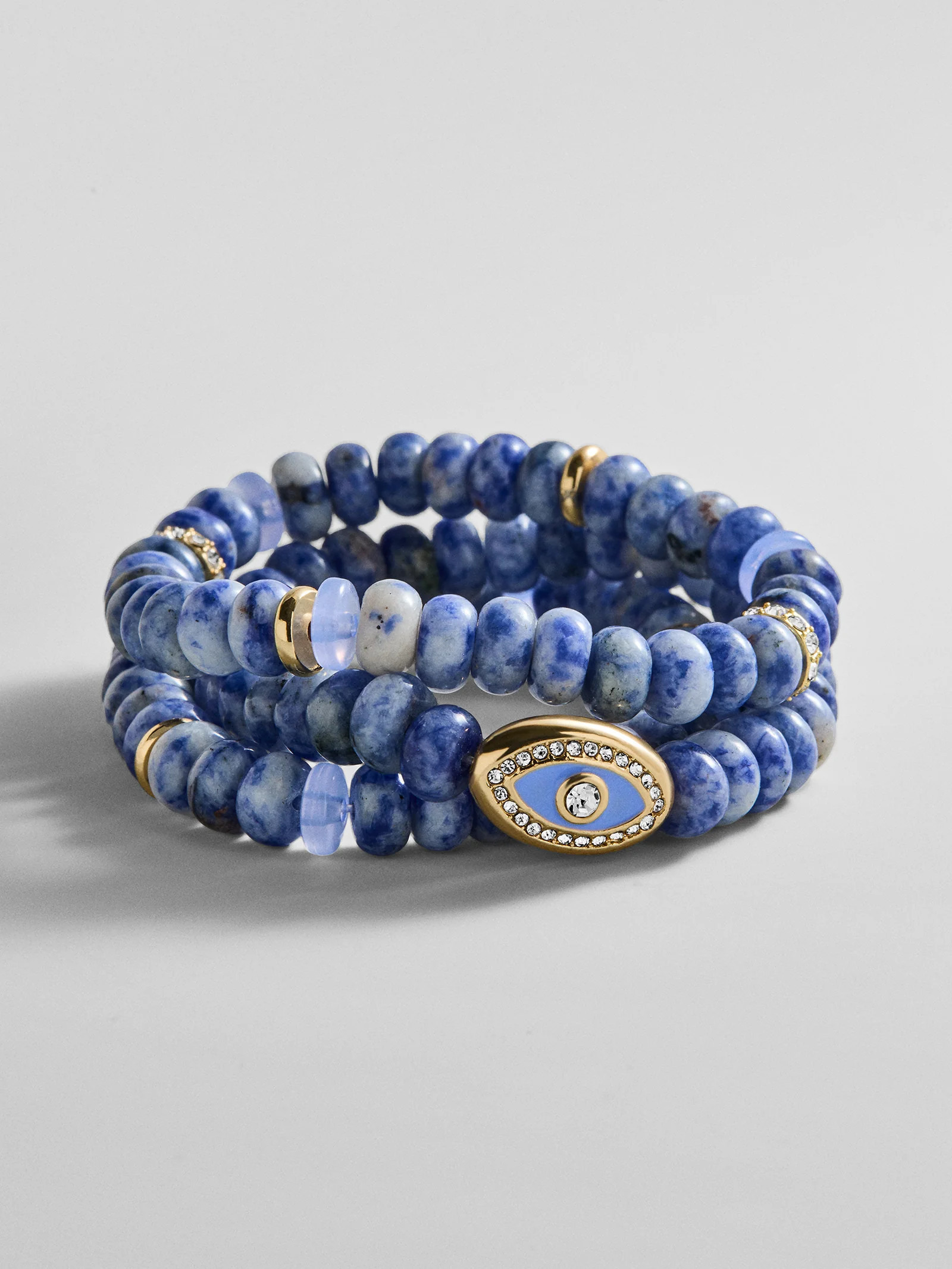 Energy Aligned Evil Eye Bracelet Set - Blue | BaubleBar