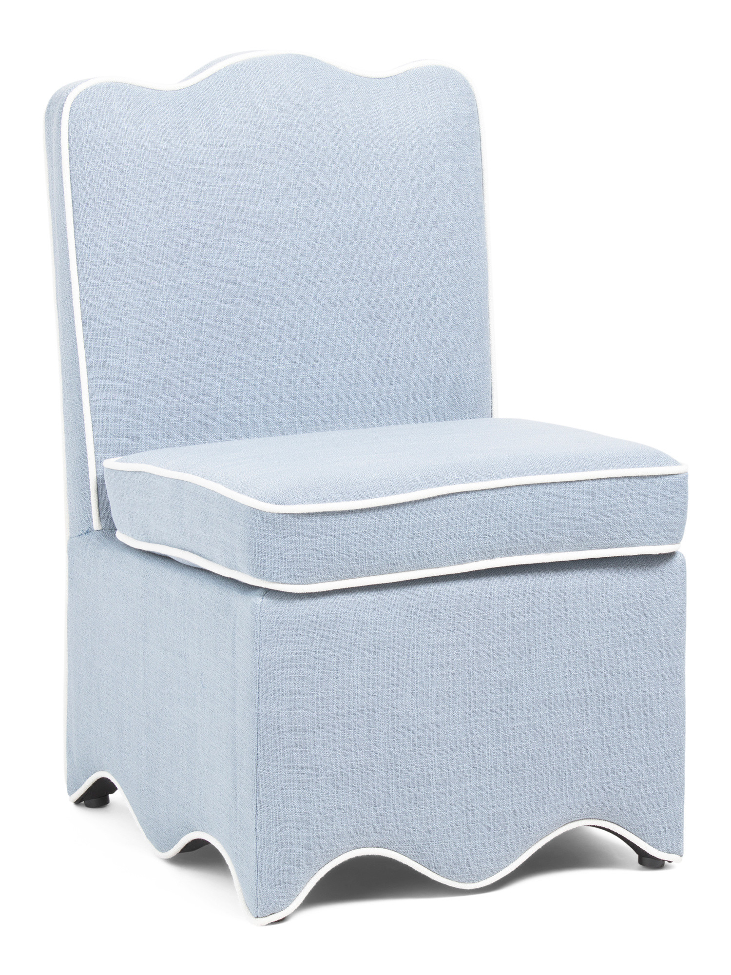 34in Scalloped Bottom Skirted Dining Chair | TJ Maxx