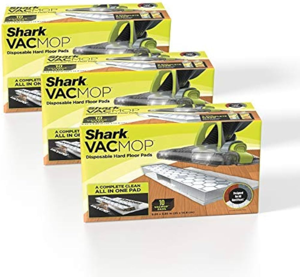 Shark VMP30 VACMOP Disposable Hard Floor Vacuum and Mop Pad Refills White, 10 Count (Pack of 3) (... | Amazon (US)