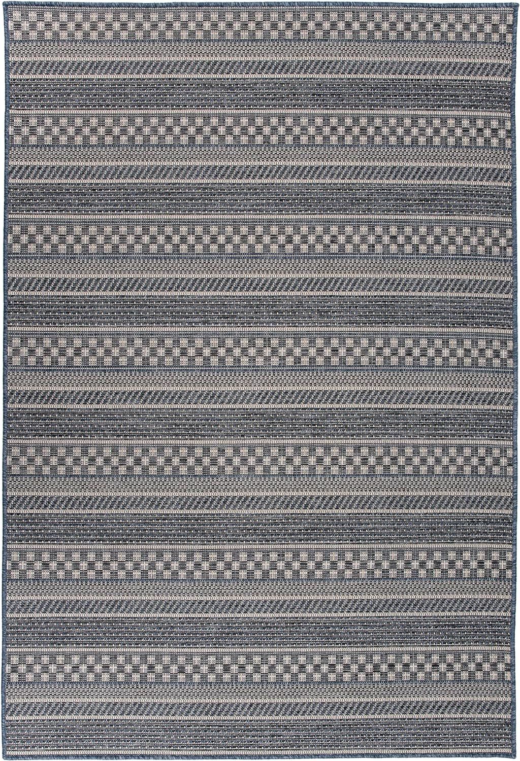 Rugshop Bohemian Stripes Indoor/Outdoor Area Rug 7'10" x 10' Blue | Amazon (US)