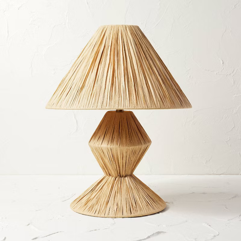 Faux Raffia Table Lamp with Empire Shade & LED Bulb: Opalhouse™ designed with Jungalow™, UL L... | Target