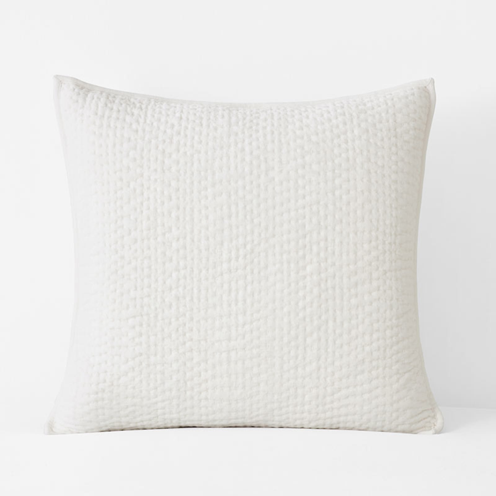 Ophelia Handcrafted Quilted Sham - White, Euro | The Company Store