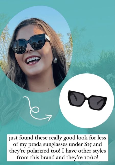 Sale alert ‼️ just found these similar sunglasses for under $15! 

#LTKsalealert #LTKbeauty #LTKfindsunder50
