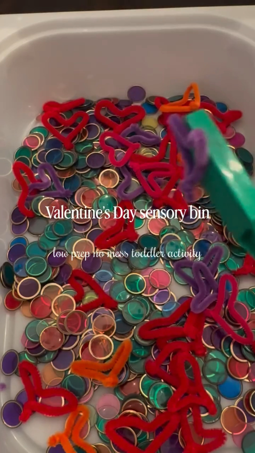 Valentine’s Day magnetic sensory play that kept my toddler busy 🫶

This kid-safe magnet activity is super easy to prep for no mess play. It’s great for sensory exploration, counting practice, fine motor skills, attention span, and color/ shape recognition. 

All you need is 
💌pipe cleaners 
💌magnetic wands 
💌magnetic chips 
💌wire cutters (to cut pipe cleaners in half) 

Save this idea so you don’t forget about it or share with a mom who needs an easy toddler activity that isn’t messy! 

✨Follow me for more fun toddler activities and preschool learning ideas 
.
.
.
.
.
#valentinessensorybin #februaryplay #toddlermom #sensoryplaytime #valentinesdayactivities