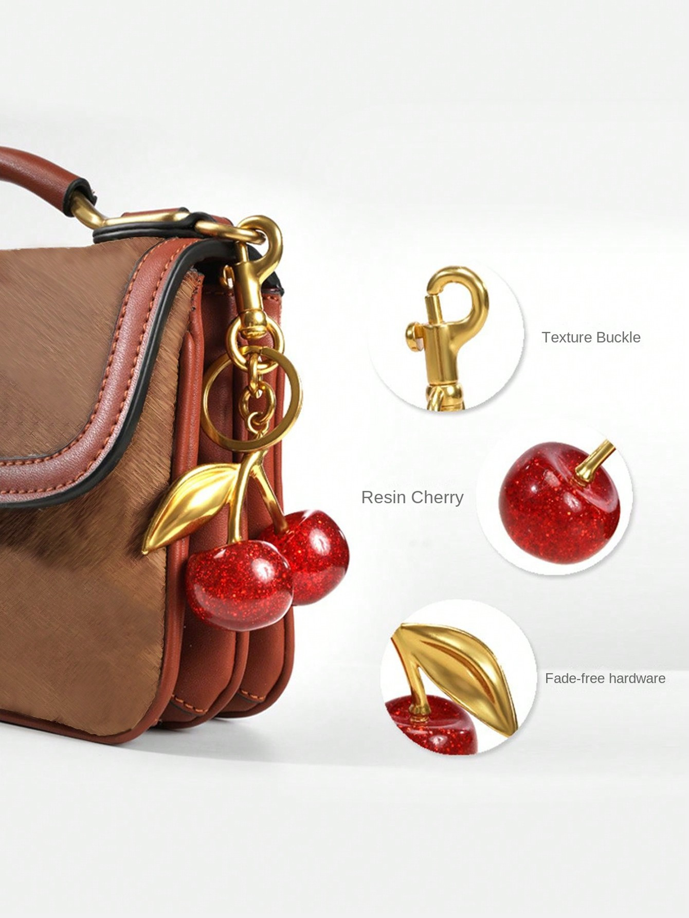 1pc Glittering Cherry Bag Charm, Cherry Keychain Ornament For Purse/Bag Accessory | SHEIN | SHEIN