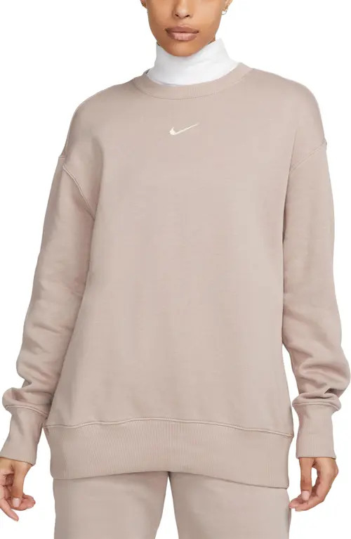 Nike Sportswear Phoenix Sweatshirt in Diffused Taupe/Sail at Nordstrom, Size Large | Nordstrom