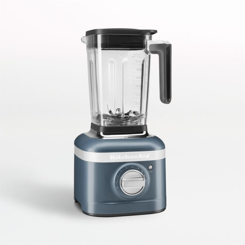 KitchenAid K400 Steel Blue Blender | Crate & Barrel | Crate & Barrel