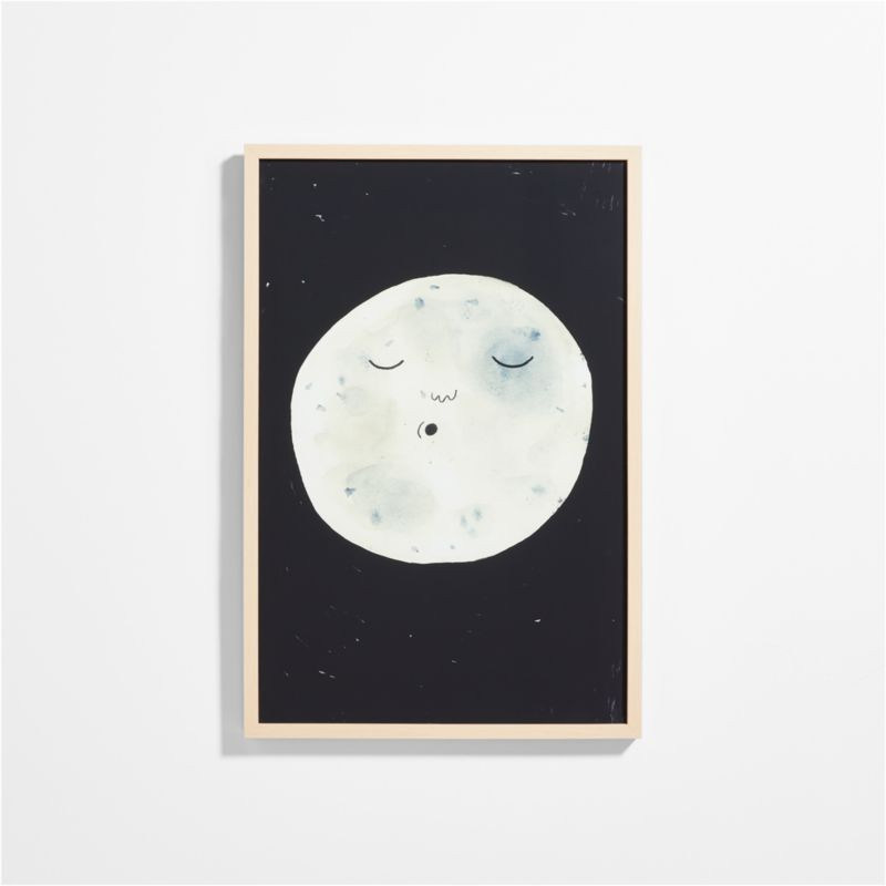 Resting Moon Large Framed Wall Art | Crate & Kids | Crate & Barrel