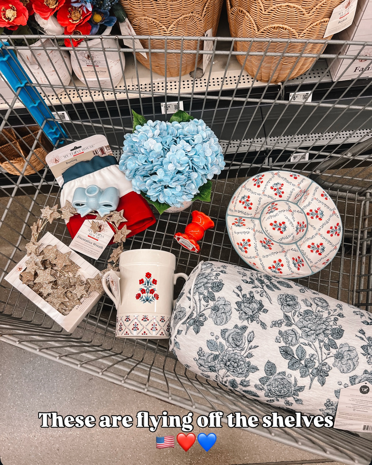 I CANNOT with My Texas House’ New Drop at Walmart!!  You might need two carts 🇺🇸❤️💙😍

Walmart | Patriotic Finds | Affordable Finds | My Texas House 