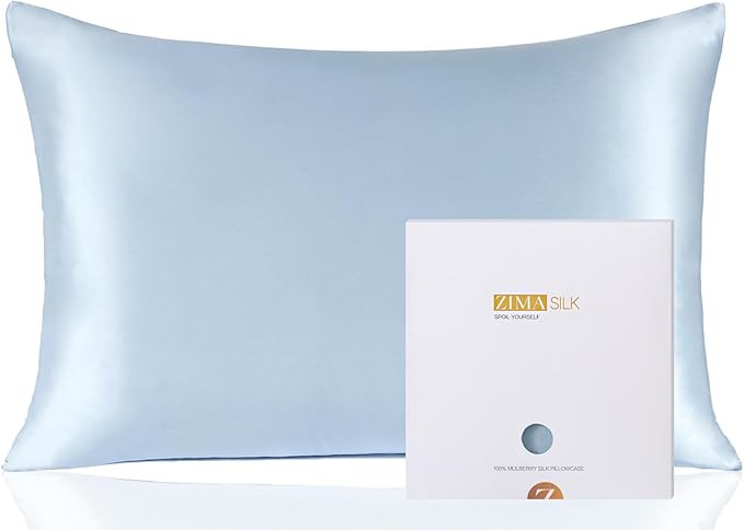 ZIMASILK 100% Pure Mulberry Silk Pillowcase for Hair and Skin Health,Soft and Smooth,Both Sides P... | Amazon (US)
