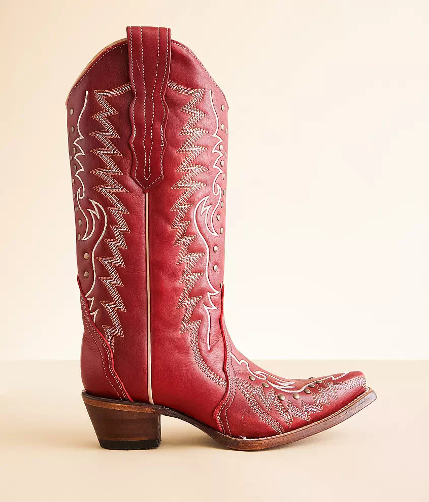 by Corral Studded Western Leather Boot | Buckle