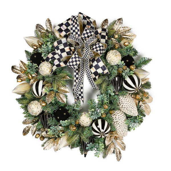 MacKenzie-Childs Courtly Noel Illuminated 26" Wreath | MacKenzie-Childs