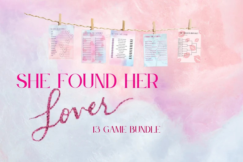 She Found Her Lover 13 Game Bundle for Bachelorette Party or Bridal Shower | Instant Download, Pr... | Etsy (US)